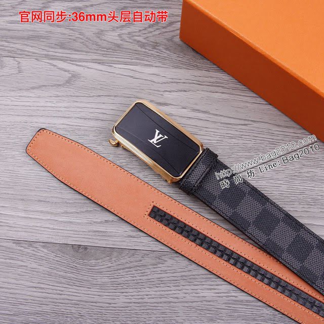 LV爆款男士皮帶 路易威登經典自動平滑款腰帶  jjp2209